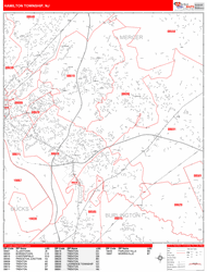 Hamilton Zip Code Wall Map