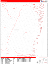 Hoboken Zip Code Wall Map