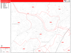 New Brunswick Zip Code Wall Map