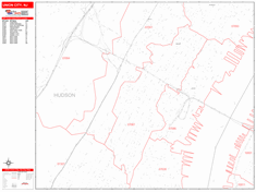 Union City Zip Code Wall Map