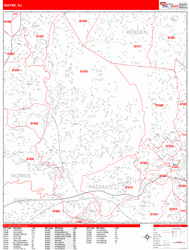 Wayne Zip Code Wall Map