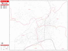 Santa Fe Zip Code Wall Map