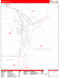 Carson City Wall Map