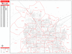 Las Vegas Zip Code Wall Map