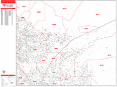 North Las Vegas Zip Code Wall Map