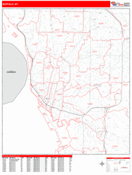 Buffalo Zip Code Wall Map