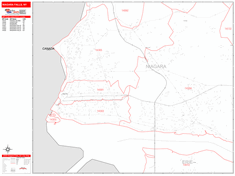 Niagara Falls Zip Code Wall Map