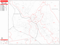 Schenectady Zip Code Wall Map