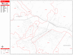 Utica Zip Code Wall Map