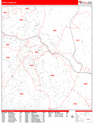 White Plains Zip Code Wall Map