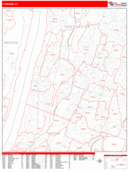 Yonkers Zip Code Wall Map