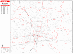 Canton Zip Code Wall Map