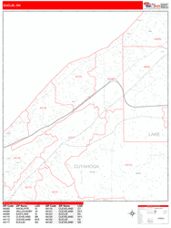 Euclid Zip Code Wall Map