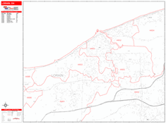 Lorain Zip Code Wall Map