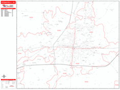 Springfield Zip Code Wall Map