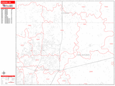 Edmond Zip Code Wall Map