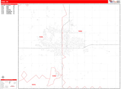 Enid Zip Code Wall Map