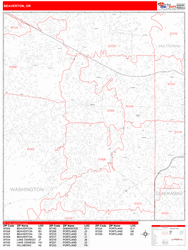 Beaverton Zip Code Wall Map