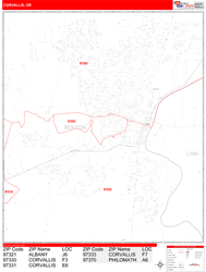 Corvallis Wall Map