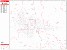 Eugene Zip Code Wall Map