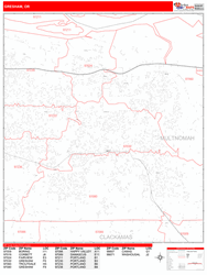 Gresham Zip Code Wall Map