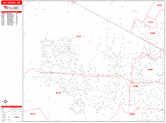 Hillsboro Zip Code Wall Map