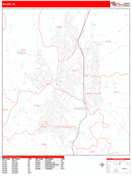 Salem Zip Code Wall Map