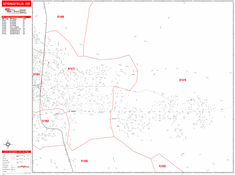 Springfield Zip Code Wall Map