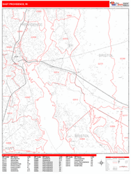 East Providence Zip Code Wall Map