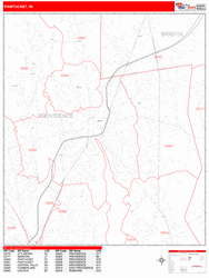 Pawtucket Zip Code Wall Map