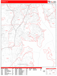 Warwick Zip Code Wall Map