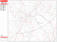 Greenville Zip Code Wall Map