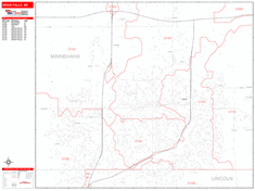 Sioux Falls Zip Code Wall Map