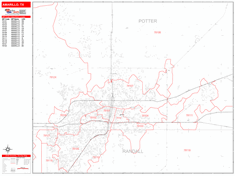 Amarillo Wall Map