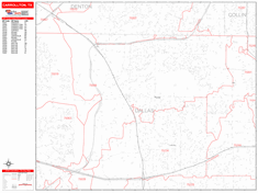 Carrollton Zip Code Wall Map