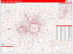 Dallas Fort Worth Wall Map