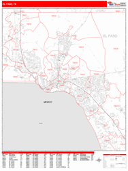 El Paso Wall Map