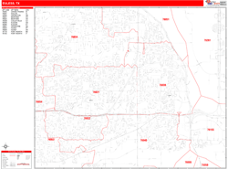 Euless Zip Code Wall Map