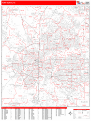 Fort Worth Wall Map