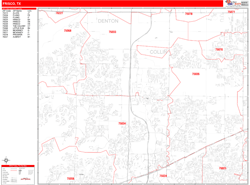 Frisco Zip Code Wall Map