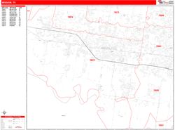 Mission Zip Code Wall Map