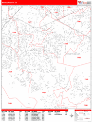 Missouri City Wall Map