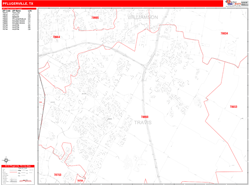 Pflugerville Zip Code Wall Map