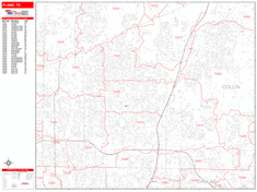 Plano Zip Code Wall Map