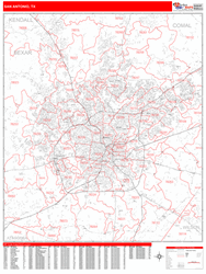 San Antonio Wall Map