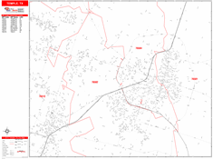 Temple Zip Code Wall Map