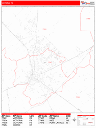 Victoria Zip Code Wall Map