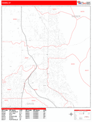 Ogden Zip Code Wall Map