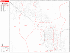 Orem Zip Code Wall Map