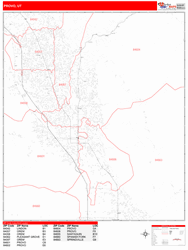 Provo Zip Code Wall Map